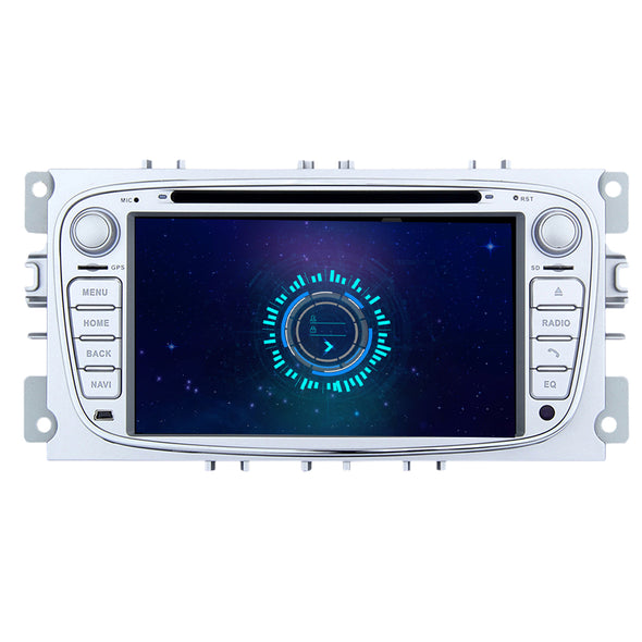 SYGAV 7"  Android car stereo radio for Ford Mondeo Focus Smax Silver GPS navigation CarPlay Android Auto WiFi Bluetooth