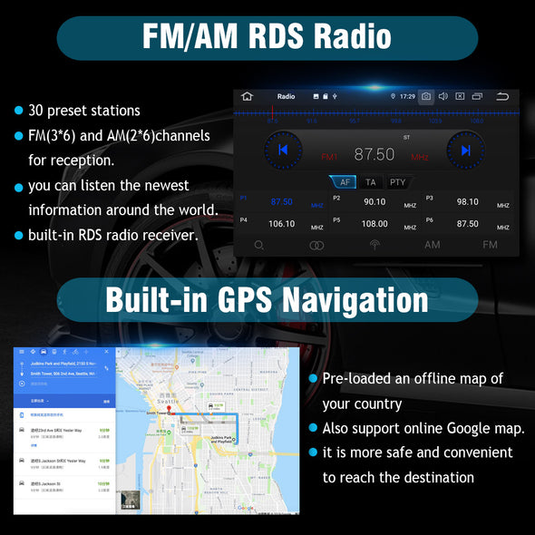 SYGAV 9"  Android car stereo radio for 2006-2012 Mazda 3 GPS navigation CarPlay Android Auto WiFi Bluetooth