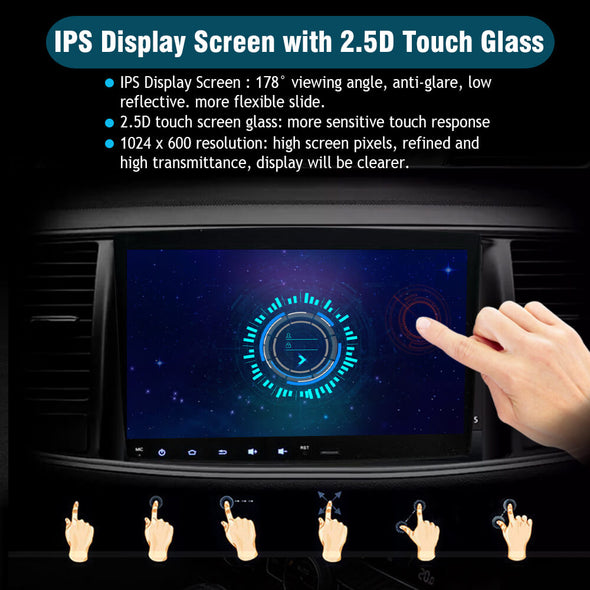 android 9.0 car stereo with IPS HD touch screen