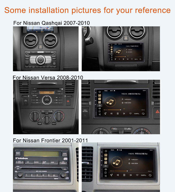 installation reference for Nissan Sentra X-Trail Qashqai Versa