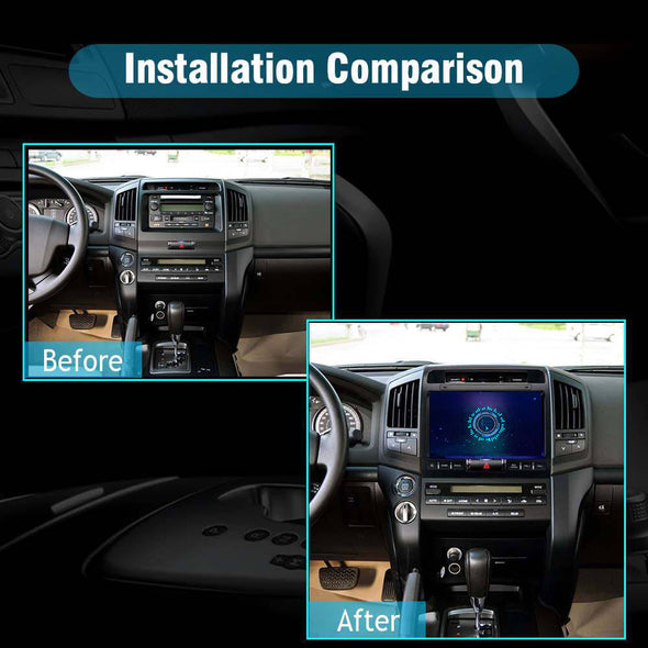  car stereo installation for Toyota Land Cruiser LC200