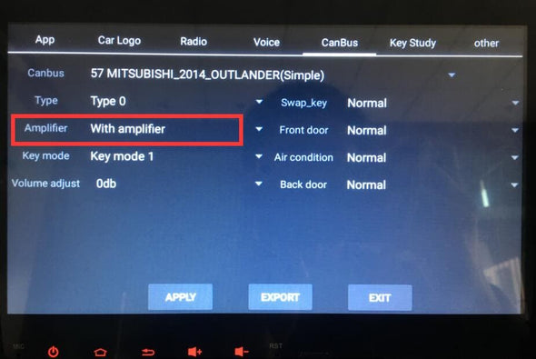 Canbus option for 2014 Mitsubishi